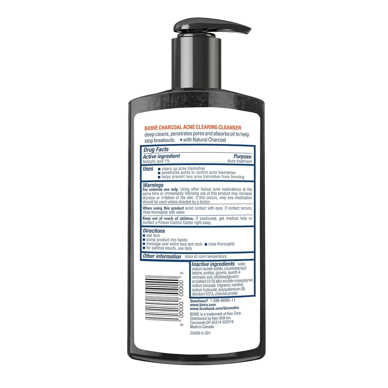 imageBior Charcoal Acne Cleanser Salicylic Acid Treatment Helps Prevent Breakouts Oil Absorption and Control for Acne Prone Oily Skin 677 Ounce677 Fl Oz Pack of 1