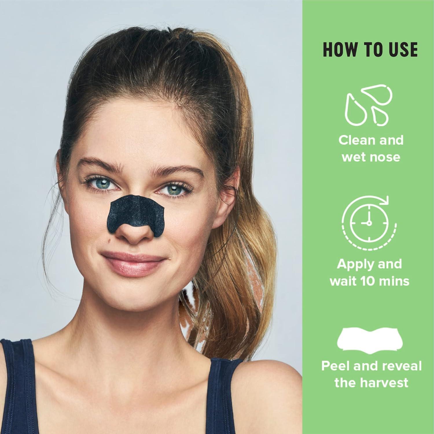 imageBior Charcoal Deep Cleansing Pore Strips for Men Nose Strips for Blackhead Removal on Oily Skin Features CBond Technology with Instant Pore Unclogging 6 Count6 Count Pack of 4