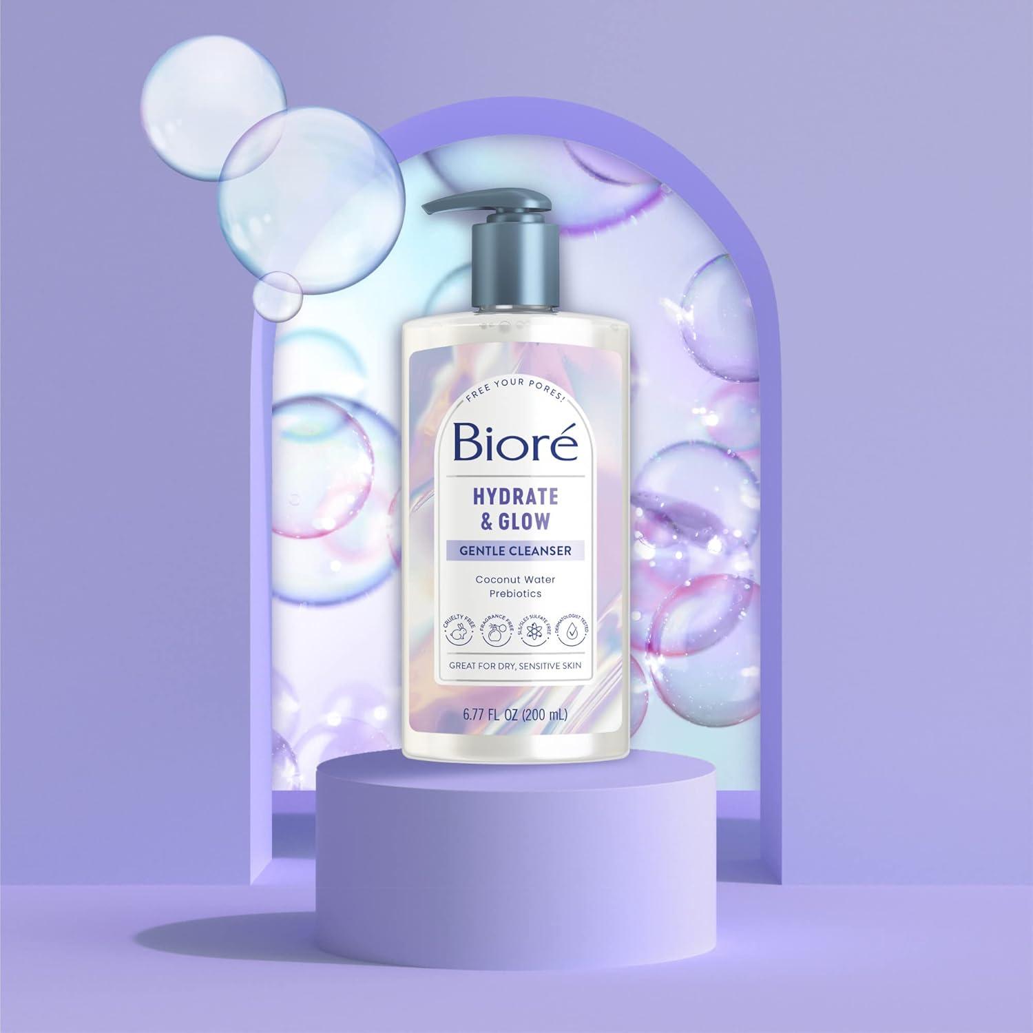 imageBior Hydrate amp Glow Gentle Face Wash for Dry Skin Sensitive Skin Dermatologist Tested Fragrance free SLSSLES Sulfate Free Facial Cleanser Cruelty Free amp Vegan Friendly 677 Oz BottleCleanser