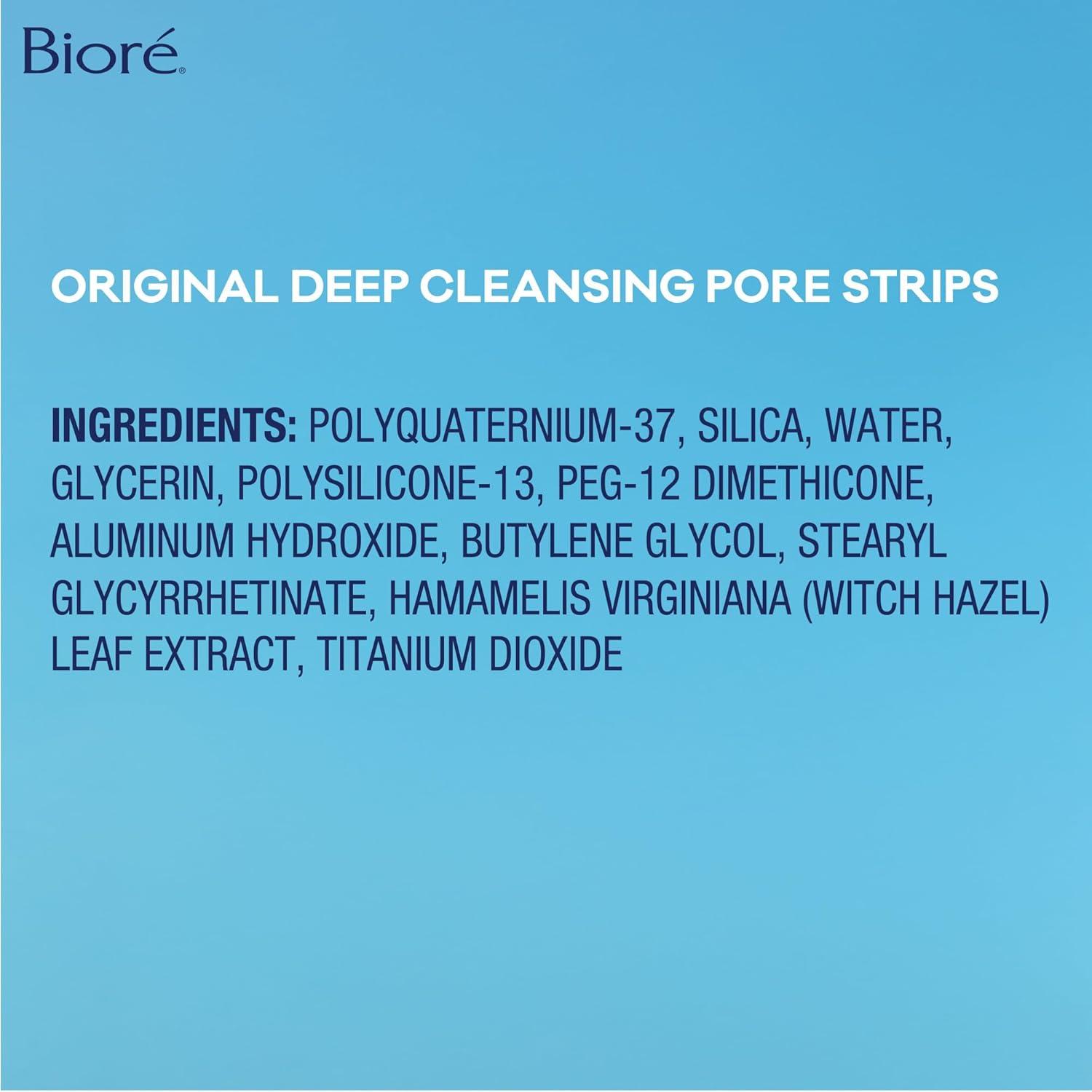 imageBior Original Blackhead Remover Strips Deep Cleansing Nose Strips With Instant Pore Unclogging Features CBond Technology OilFree NonComedogenic Use 14 Count14 Count Pack of 1