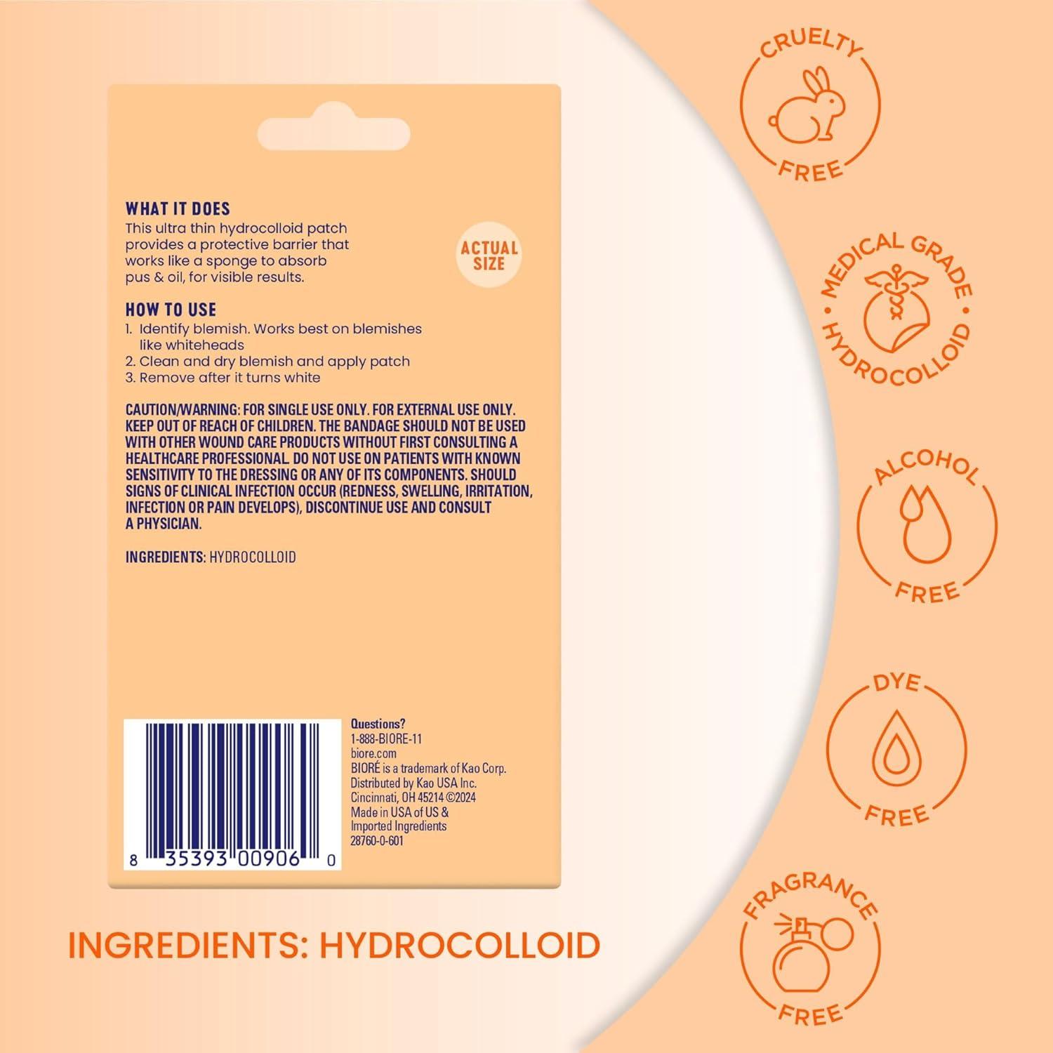 imageBiore Pimple Patches Cover amp Conquer Blemish Patch Medical Grade UltraThin Hydrocolloid for Covering Zits and Blemishes HSAFSA Approved 30 Count30 Count Pack of 1