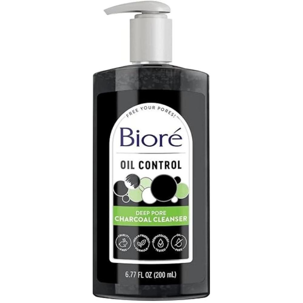 imageBior Deep Pore Charcoal Daily Face Wash 677 Fl oz with Deep Pore Cleansing for Dirt and Makeup Removal From Oily Skin