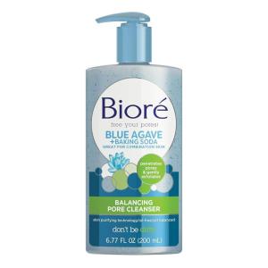 Bioré Daily Blue Agave + Baking Soda Balancing Pore Cleanser, Liquid Cleanser for Combination Skin, to Penetrate Pores & Gently Exfoliate Skin, 6.77 Ounce(Bioré Daily Blue Agave + Baking Soda Balancing Pore Cleanser)