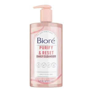 Bioré Rose Quartz + Charcoal Daily Purifying Cleanser, Oil Free Facial Cleanser Energizes Skin, Dermatologist Tested and Cruelty Free, 6.77 oz(6.77 Ounce (Pack of 1))