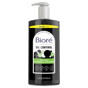 Biore Deep Pore Charcoal Face Wash, Daily Facial Cleanser for Dirt & Makeup Removal, for Oily Skin, 6.77 Oz, Pack of 3(11.45 Ounce (Pack of 1))