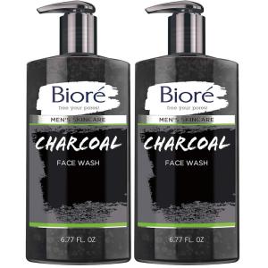 Bioré Men’s Skincare Charcoal Face Wash, Deep Cleans Pores & Refreshes Skin, 6.77 Fl. Ounces(6.77 Ounce (Pack of 2))